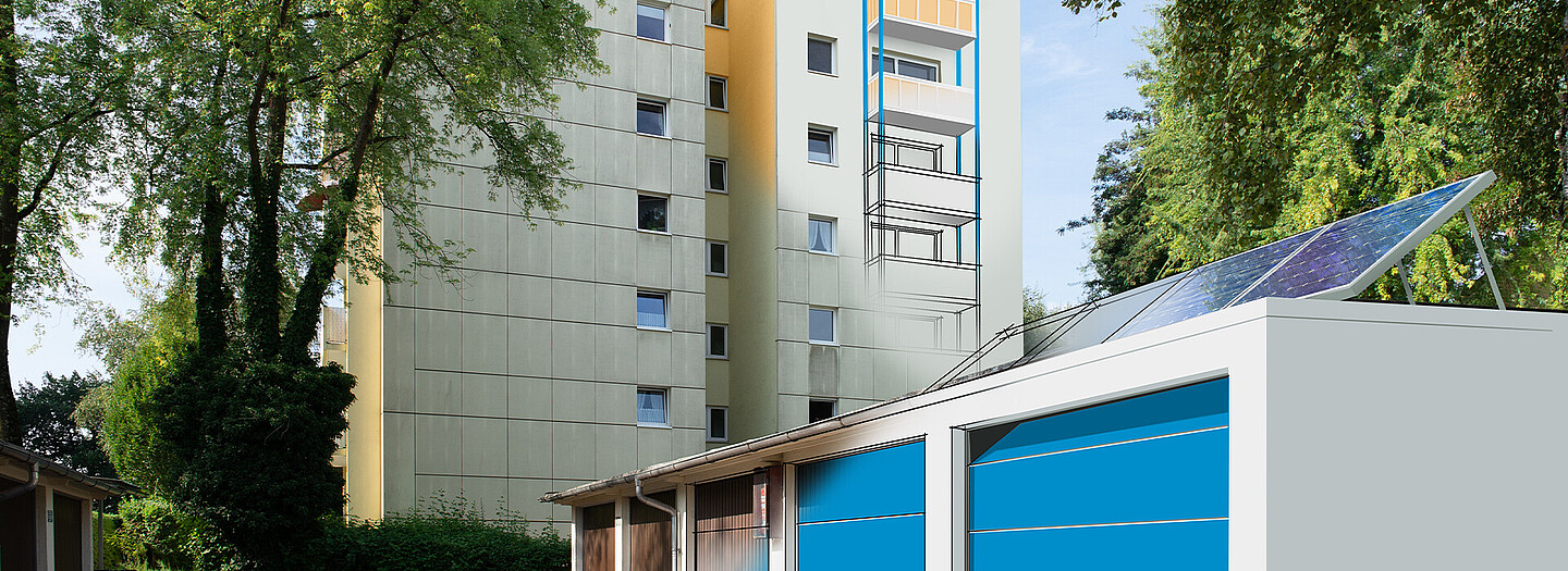 Modernisiertes Wohnungshaus durch staatliches Modernisierungs-Förderprogramm der BayernLabo: Energetische und nichtenergetische Sanierungen für Wohnungseigentümergemeinschaften