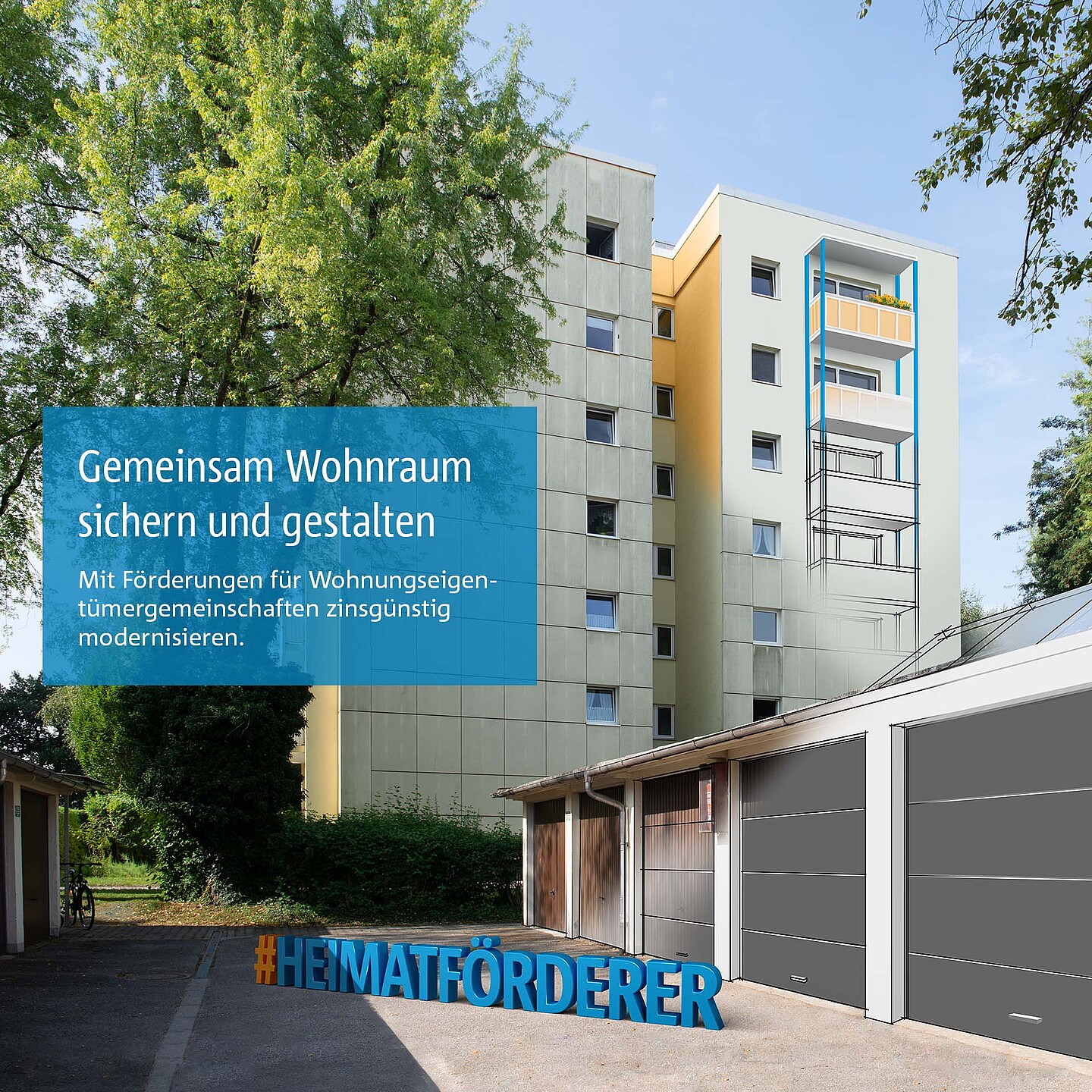 Gemeinsam Wohnraum sichern und gestalten | BayernLabo Modernisiertes Wohnungshaus durch staatliches Modernisierungs-Förderprogramm der BayernLabo: Energetische und nichtenergetische Sanierungen für Wohnungseigentümergemeinschaften
