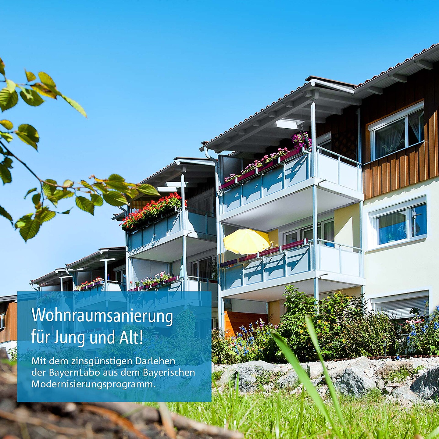 Bayerisches Modernisierungsprogramm zur Mietwohnraumförderung | BayernLabo Saniertes Mietshaus: Staatliche Förderung zur Sanierung von Mietwohnungen und Pflegeplätzen in Bayern
