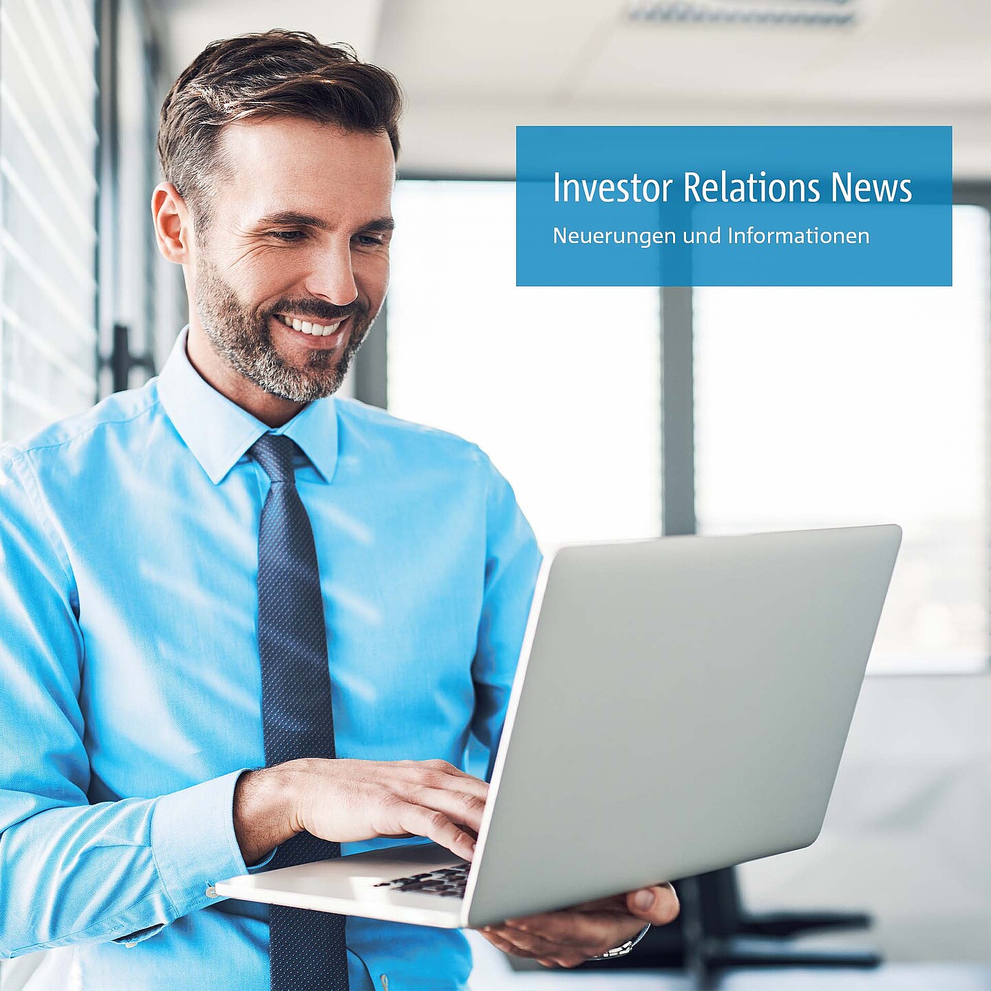 Neuerungen und Informationen zu Investor Relations der BayernLabo Geschäftsmann informiert sich über Neuigkeiten zu Investor Relations der BayernLabo.