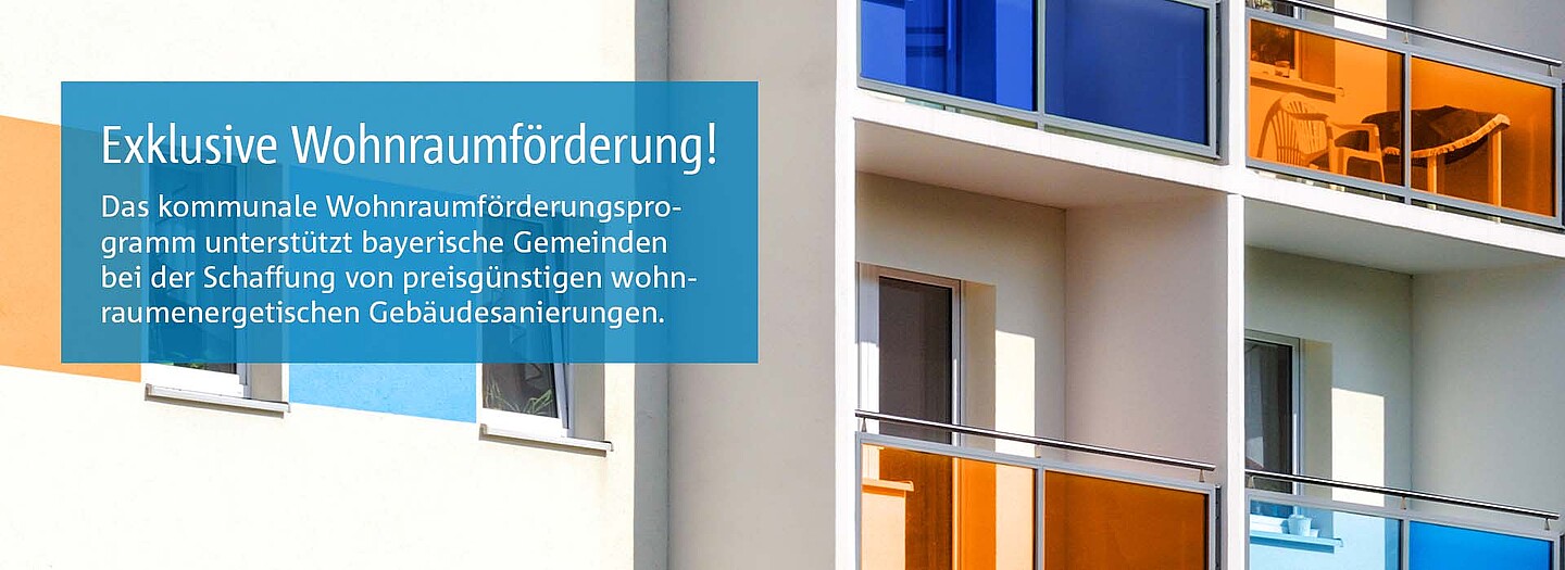 Kommunales Wohnraumförderungsprogramm (KommWFP) der BayernLabo Saniertes Gebäude durch kommunale Wohnraumförderungsprogramme der BayernLabo.