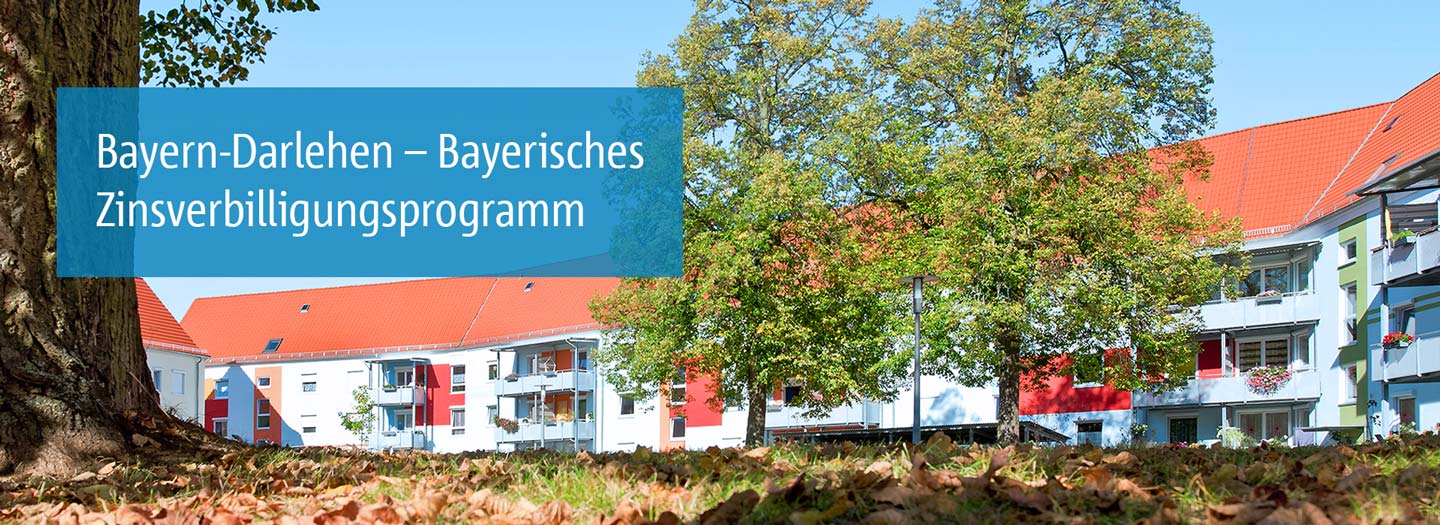 Bannerbild der Seite Förderprogramme zur Eigenheimfinanzierung Zinverbilligung der BayernLabo.