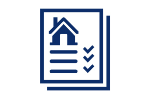 Icon mit Checkliste von Hauseigenschaften: Voraussetzungen für eine WEG-Förderung prüfen